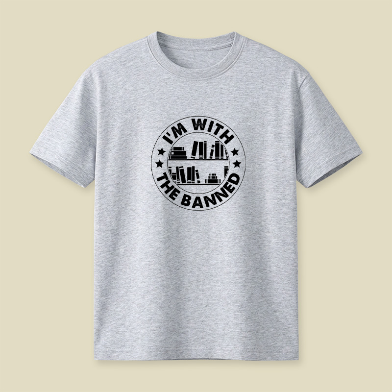 I Am With The Banned Reading Book Playful T-Shirt