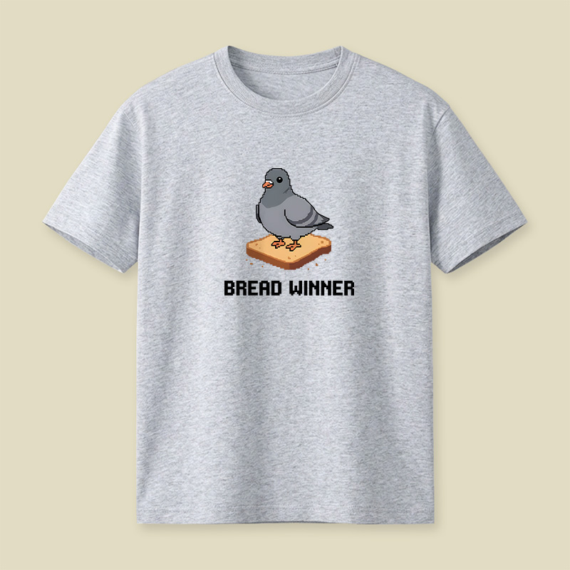 Pixel Art Pigeon On Bread Playful T-Shirt