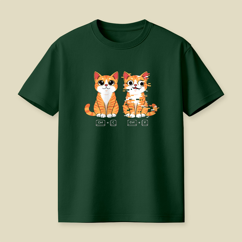 Ctrl C Ctrl V Cat Playful T-Shirt