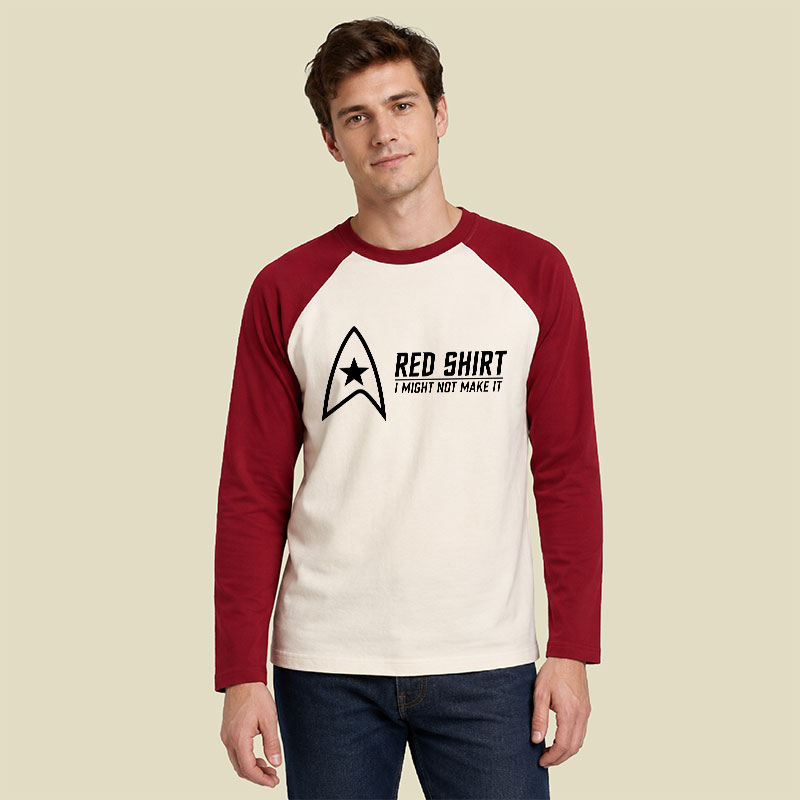 Retro Uniform Funny Quote Raglan Long-Sleeve Tee