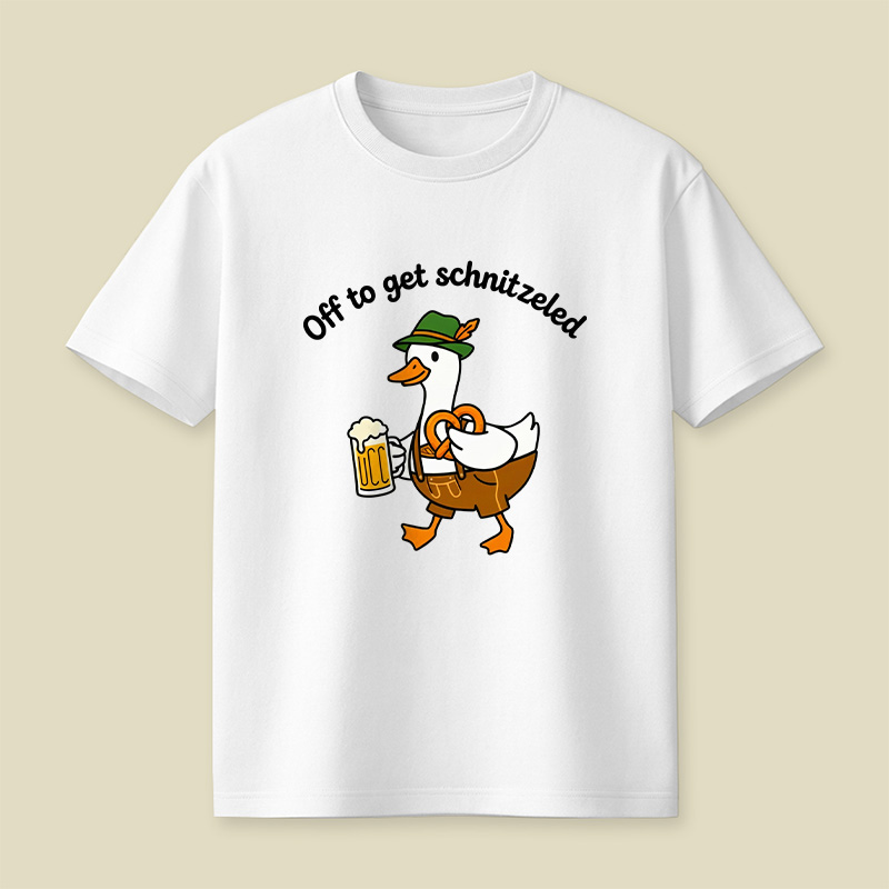 Off To Get Schnitzeled Geek Playful T-Shirt
