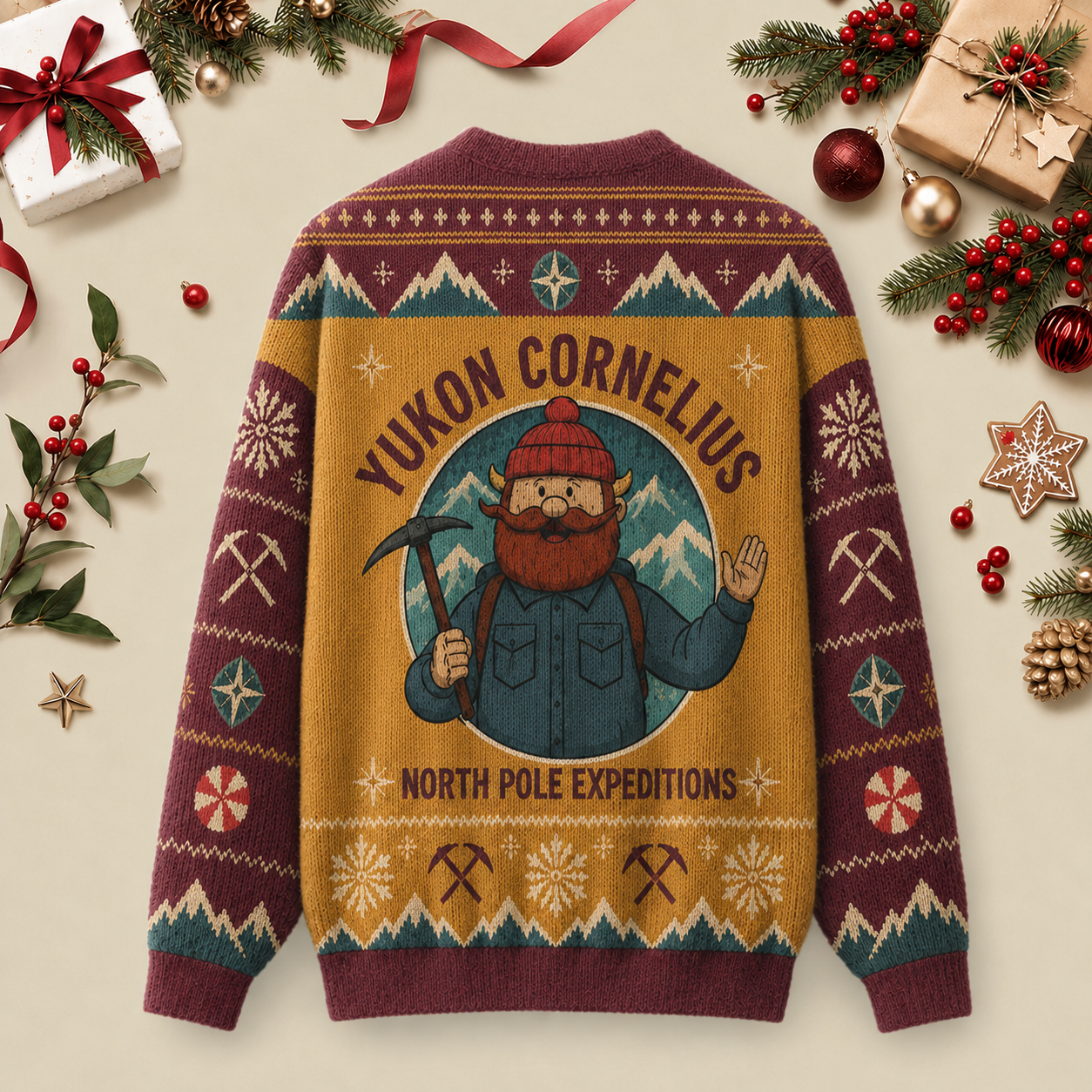 Yukon Ugly Christmas Fluffy Sweatershirt