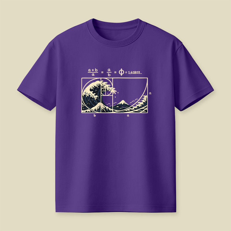 The Great Wave Golden Ratio Math Playful T-Shirt