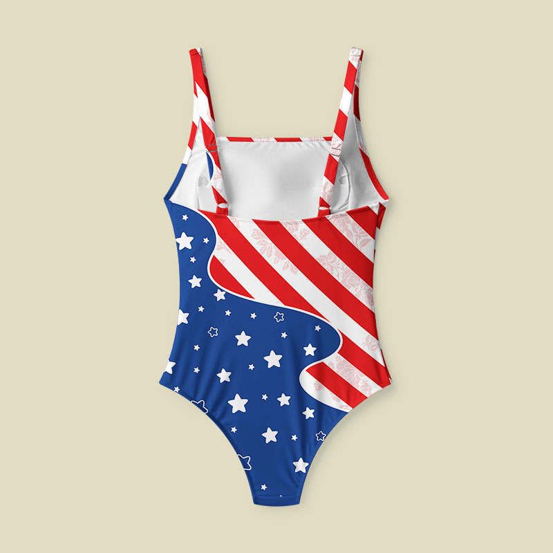 America 250 Patriotic Tummy Control One Piece Swimsuit