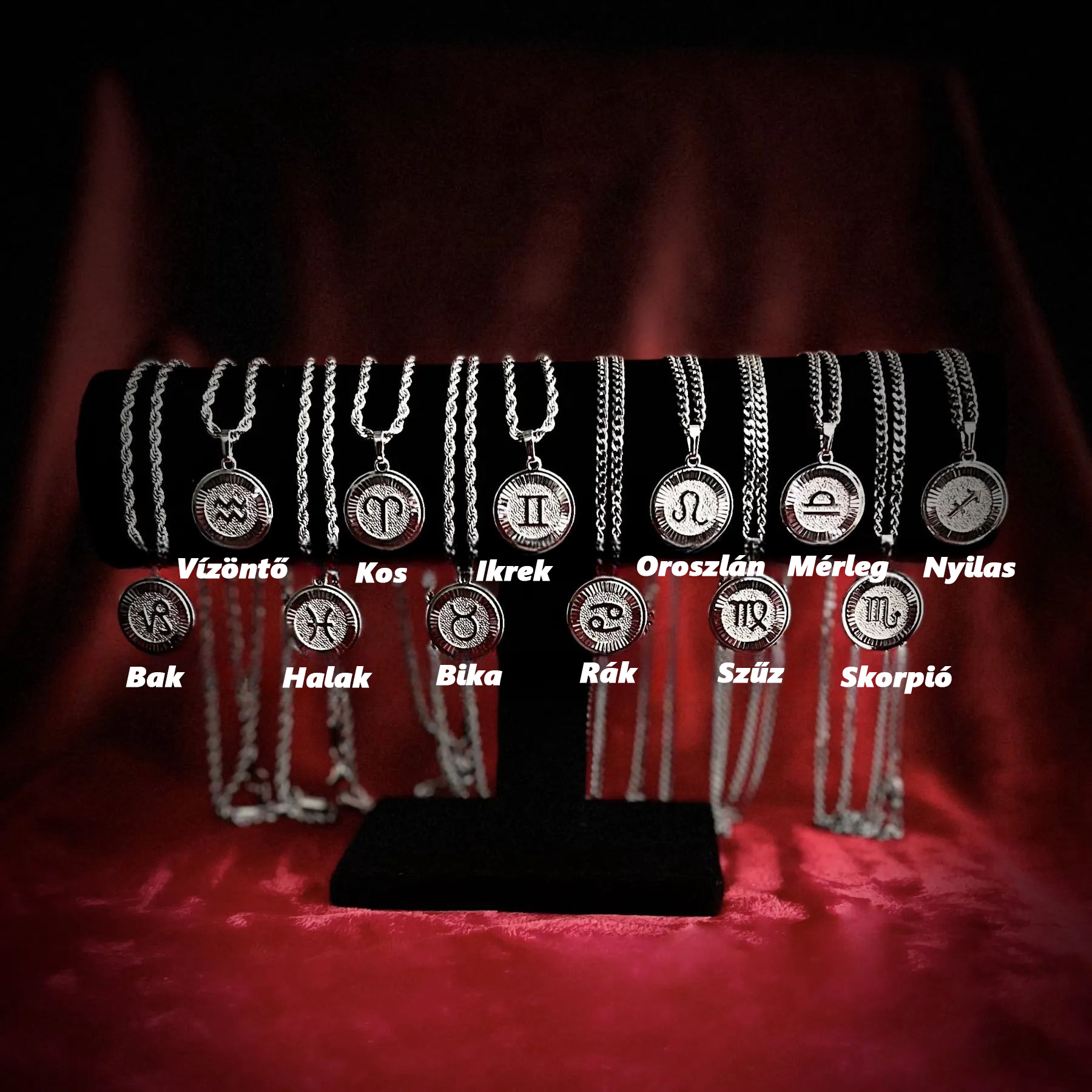 🌟🌈Tizenkét exkluzív arany és ezüst zodiákus nyaklánc előrendelése✨🎁 (unisex)