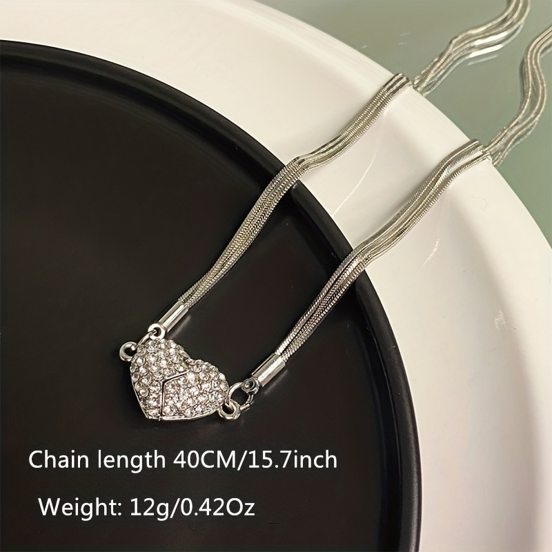 🎁 50% sleva na všechny produkty ! 🌈Vynikající design Stylový luxusní magnetický vícevrstvý náhrdelník ve tvaru srdce💫