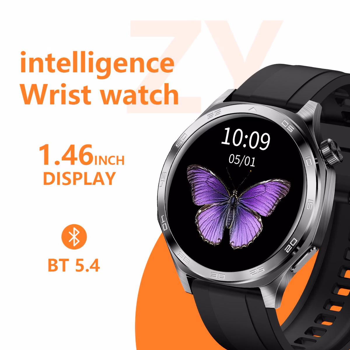 Smart Watch with Flashlight 1.96" AMOLED High Refresh Rate 24/7 Health Monitoring 100+ Sports Modes IOS & Android Compatible