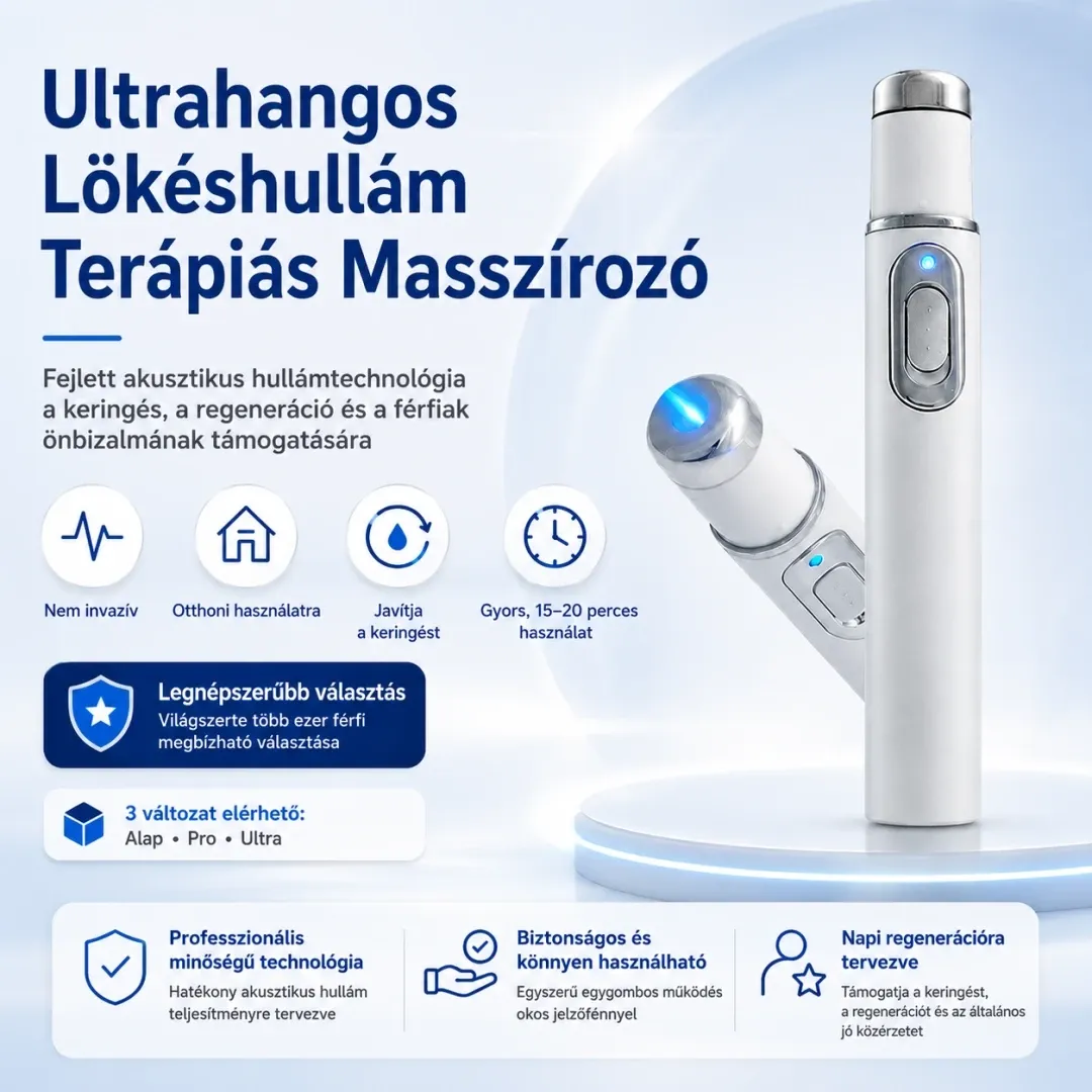 A fejlett akusztikus lökéshullám-terápia helyreállítja a péniszszövet egészségét, fokozza az emelkedési merevséget, az állóképességet és a férfi teljesítménybeli magabiztosságot, enyhítve az izomfájdalmat, az ízületi merevséget és az ínfájdalmat.