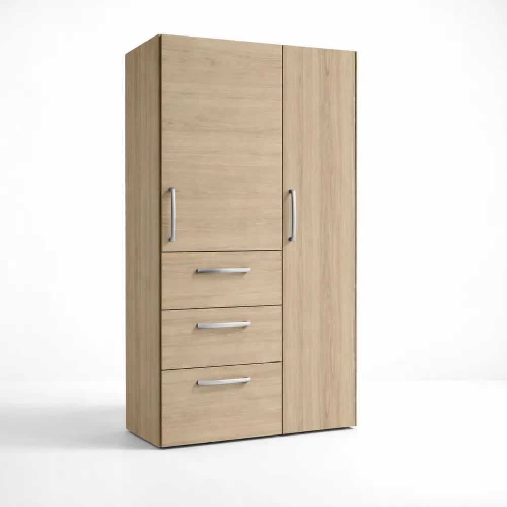 Armoire avec Portes Coulissantes et Miroir, Chêne Sonoma, 170x200x61.2cm