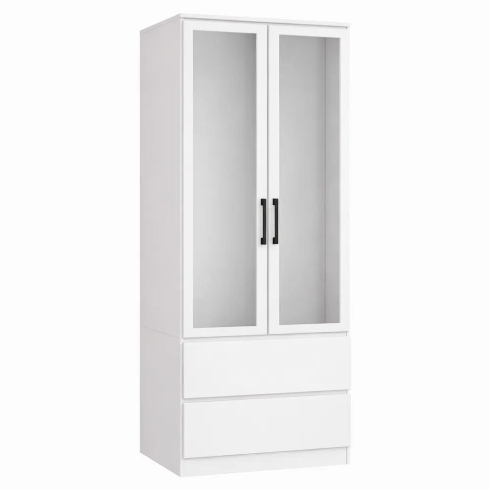 Armoire avec Miroir et Tiroirs pour Chambre, Salon et Couloir