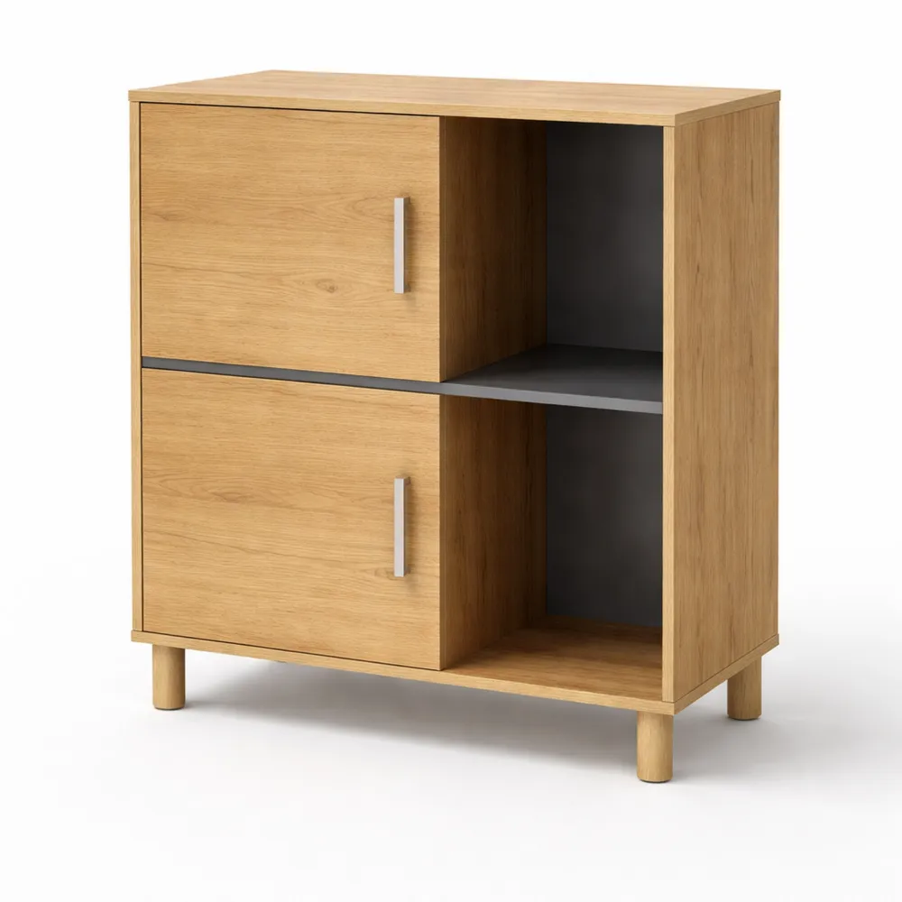 Armoire de Rangement pour Salle de Bain avec Compartiments Ouverts