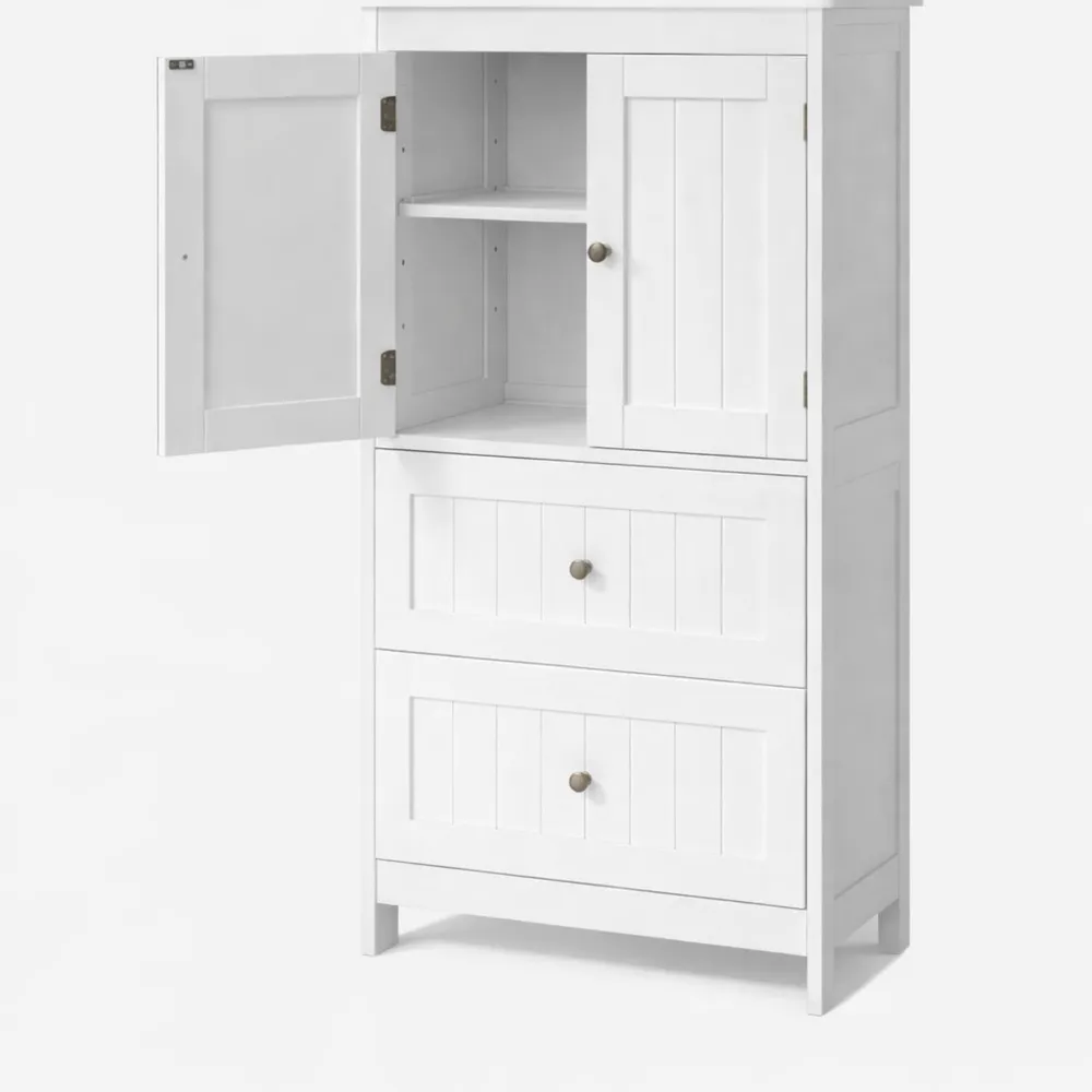 Armoire de Rangement pour Salle de Bain avec Tiroirs et Portes