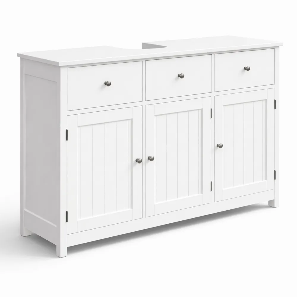 Armoire de Salle de Bain 100cm avec Rangements