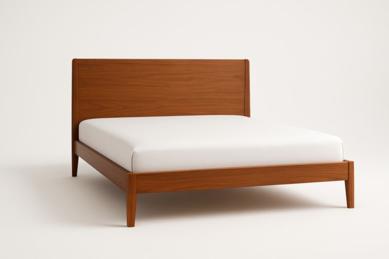 Lit en bois massif avec matelas