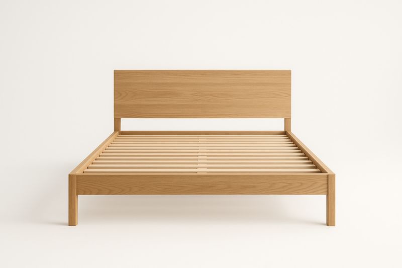 Lit en Bois de Chêne avec Lattes 200x160 cm