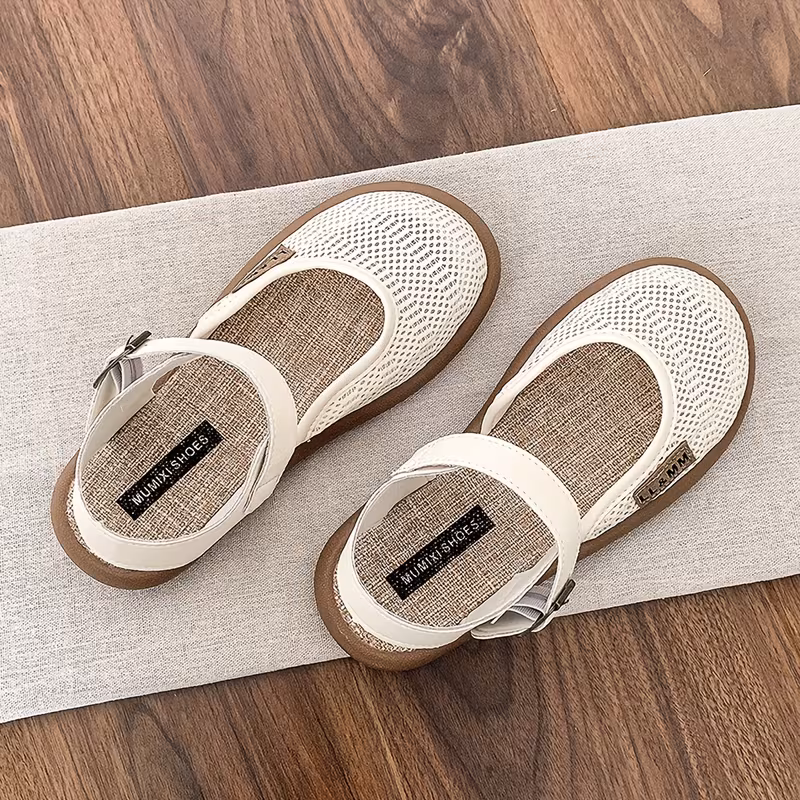 womens linen closed toe sandals for summer breathable mesh upper with rubber sole strap low heel round toe design beach and casual attire strappy sandals details 0