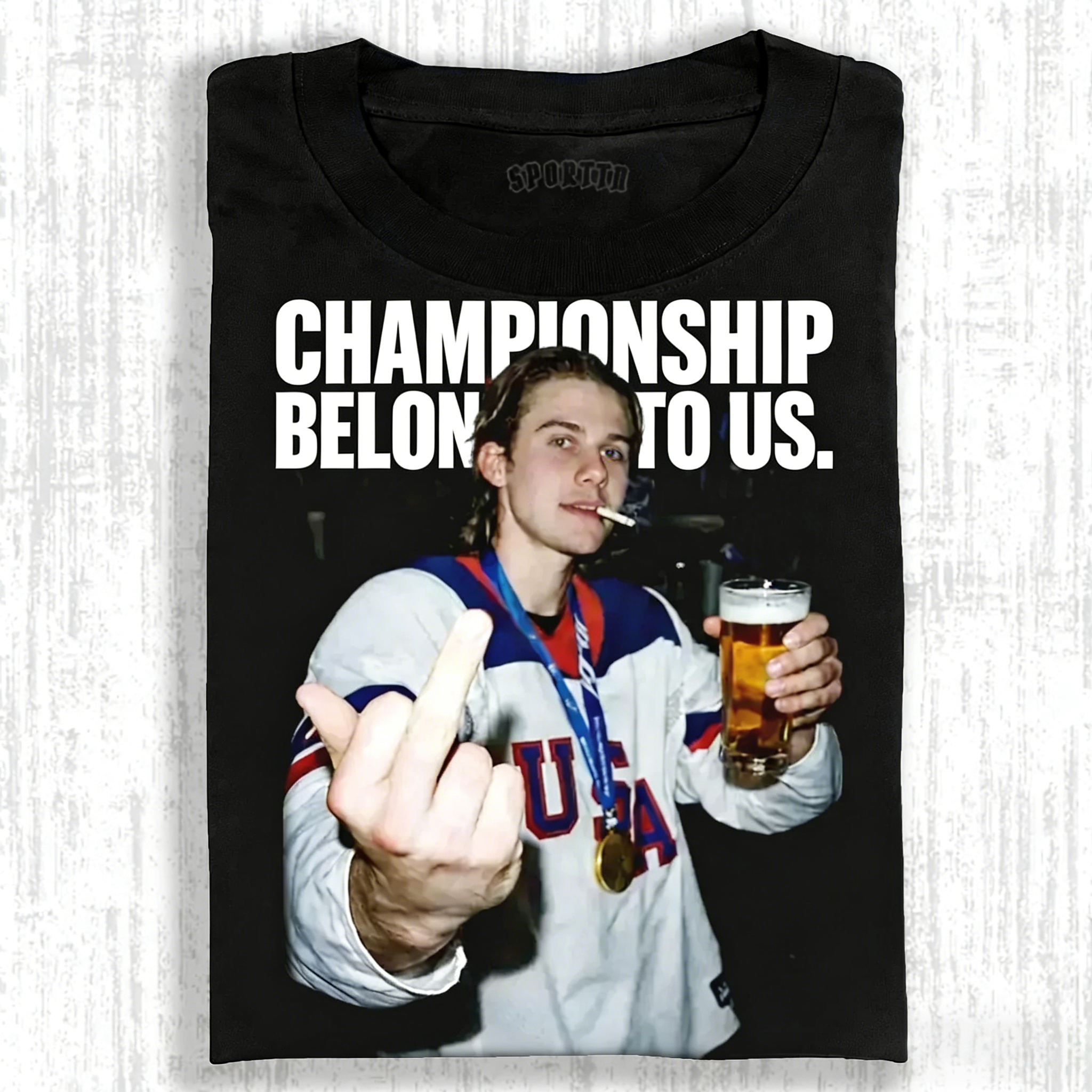Jack Hughes Champion Tee（CHAMPIONSHIP BELONGS TO US.）