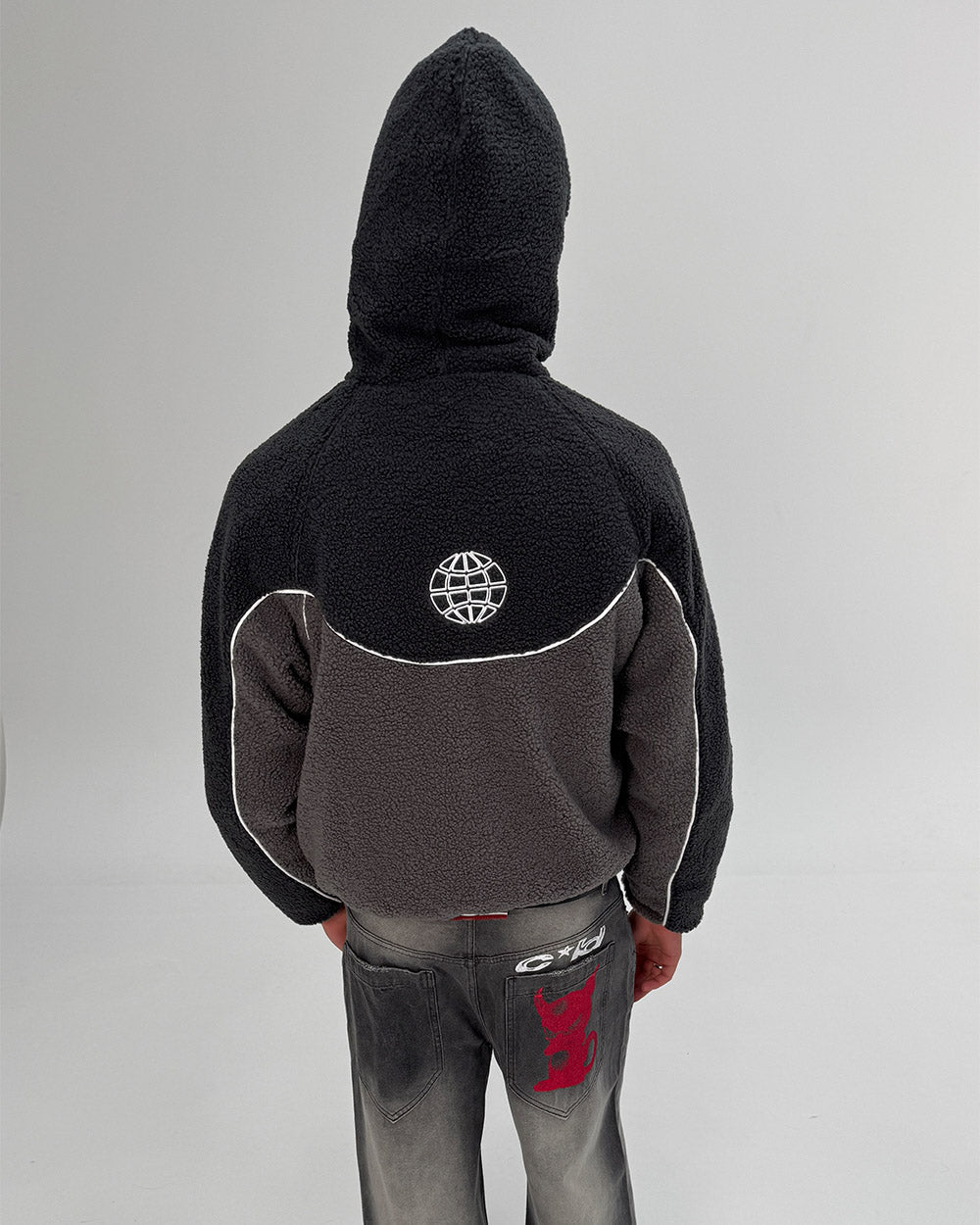 NO RISK FLEECE JACKET HEAVY GREY/DUST GREY
