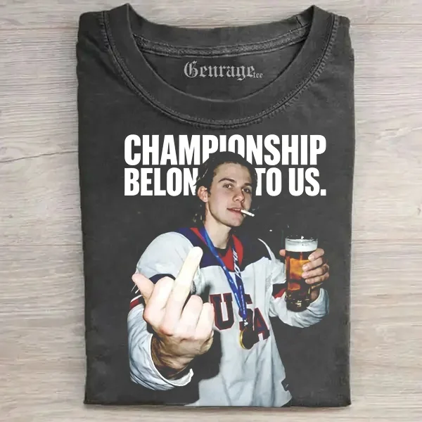 Jack Hughes Champion Tee（CHAMPIONSHIP BELONGS TO US.）