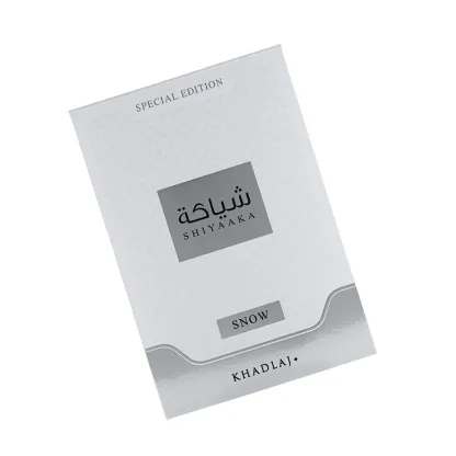 Khadlaj Shiyaaka Snow for Men Eau de Parfum Spray, 3.4 Ounce