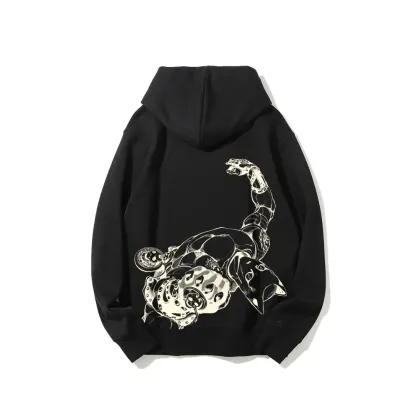 Killer Queen JoJo Character Graphic Hoodie Made in USA | Premium Cotton Streetwear Sweatshirt | JoJo’s Bizarre Adventure Inspired Pullover | Unisex Anime Hoodie Oversized Fit