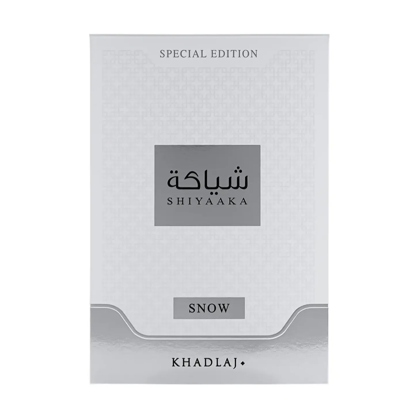 Khadlaj Shiyaaka Snow for Men Eau de Parfum Spray, 3.4 Ounce
