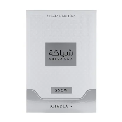 Khadlaj Shiyaaka Snow for Men Eau de Parfum Spray, 3.4 Ounce