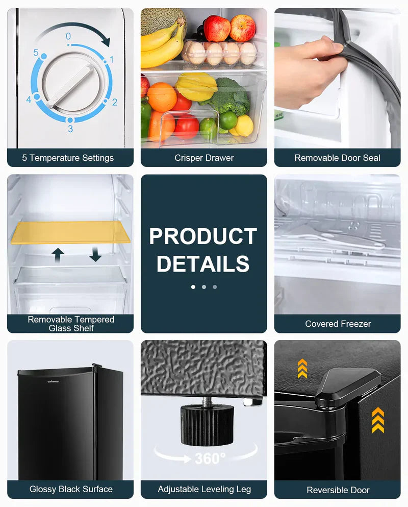 3.2 Cu.Ft Mini Fridge (UK Plug)