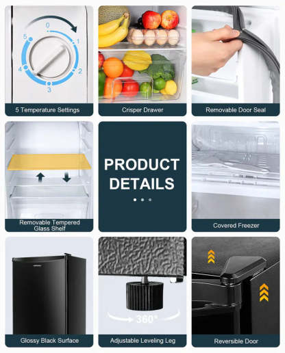 3.2 Cu.Ft Mini Fridge (UK Plug)