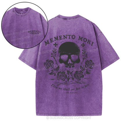 Then We Shall See Face To Face Christian Washed T-Shirt