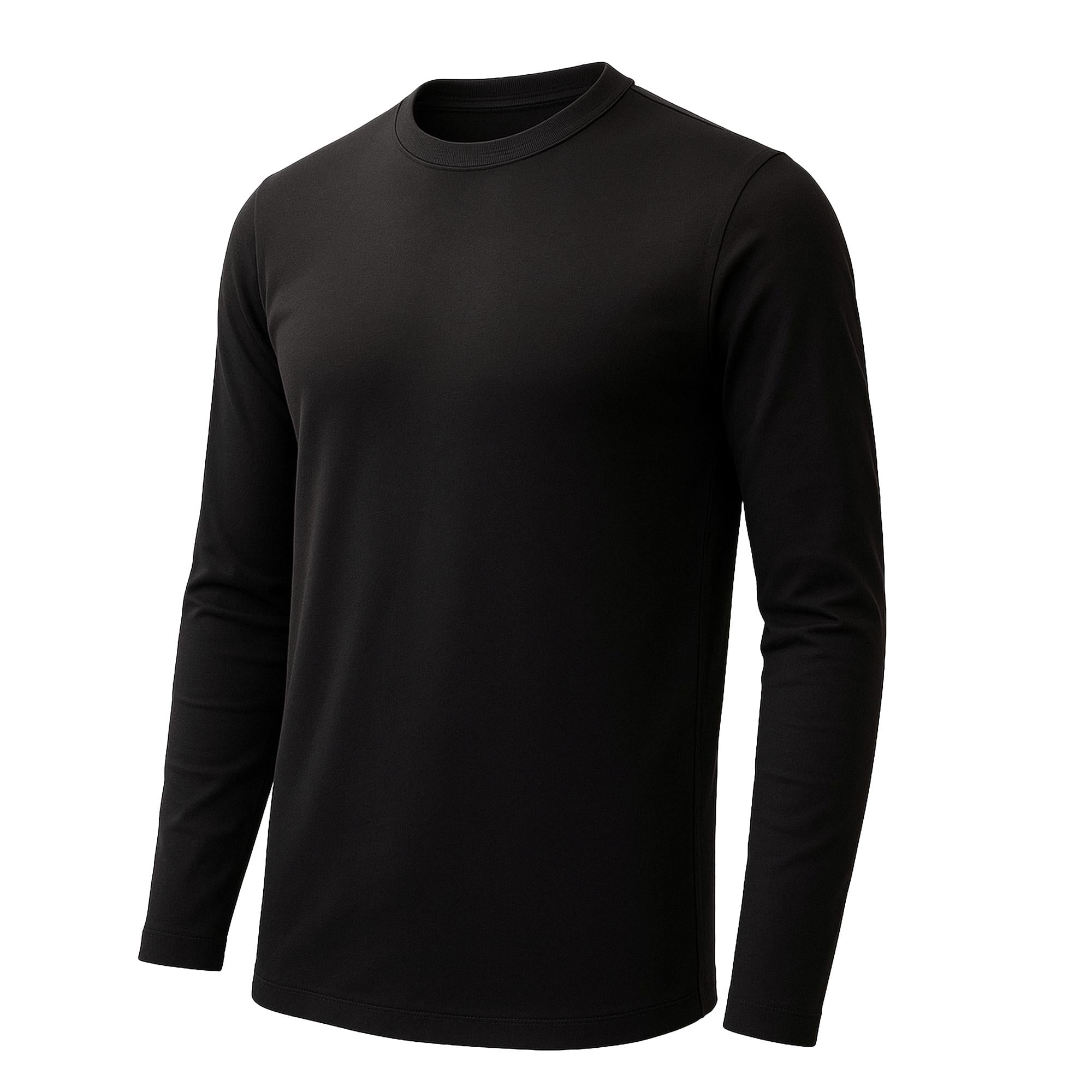 Crew Neck Long Sleeve Tee - 100% U.S. Cotton | Plastic Free