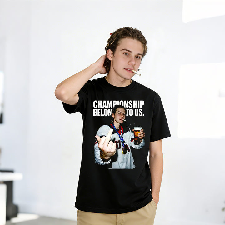 Jack Hughes Champion Tee（CHAMPIONSHIP BELONGS TO US.）