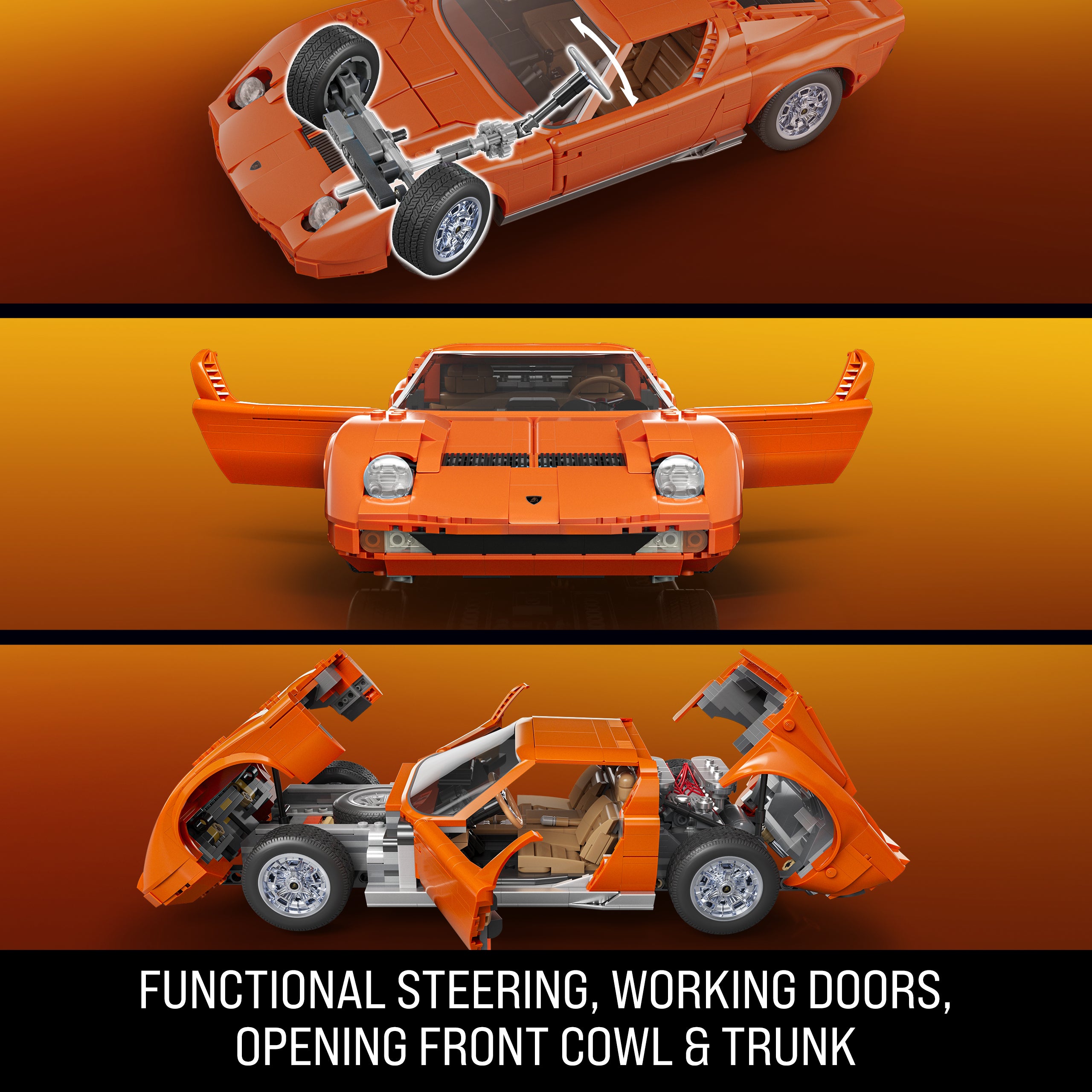 ’71 Lamborghini Miura P400 Sv Building Toy Kit