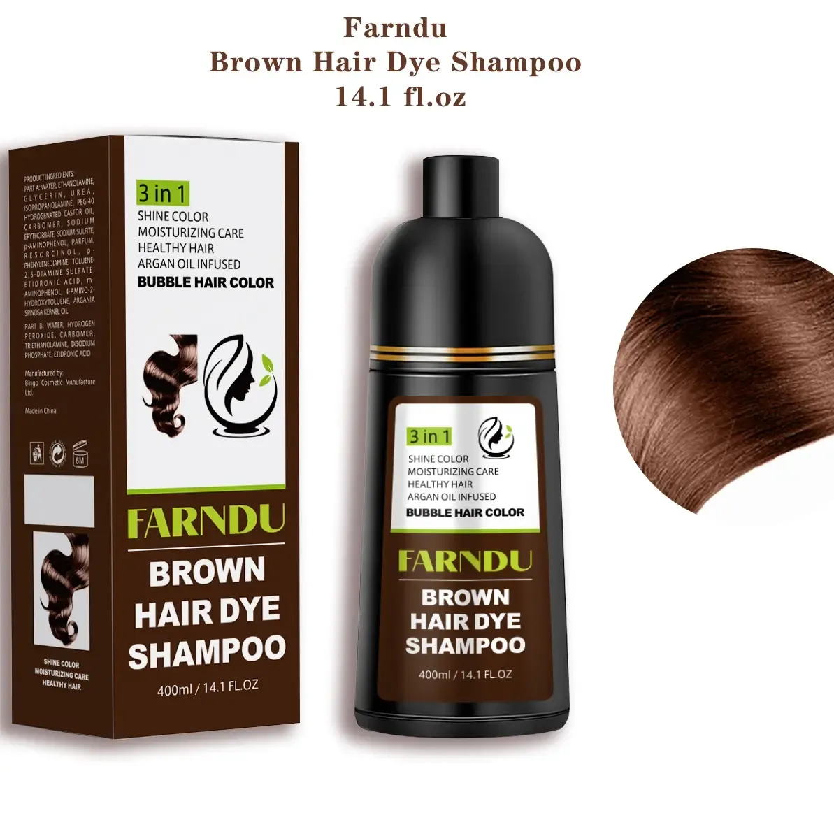 FARNDU Hair Dye 3-in-1 Shampoo Haircare