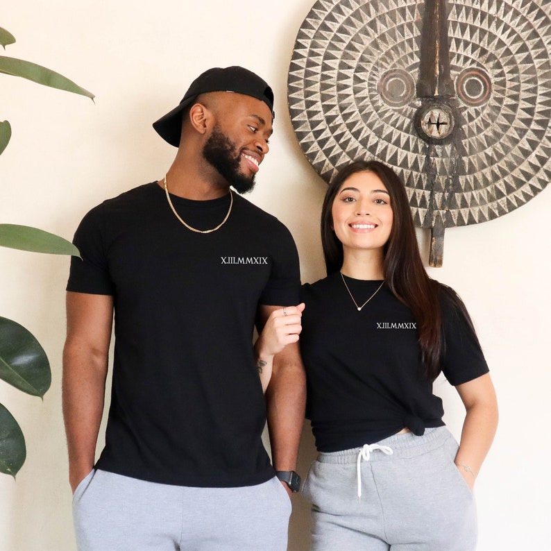Custom Embroidered Couple Roman Numeral Sweatshirt/Hoodie