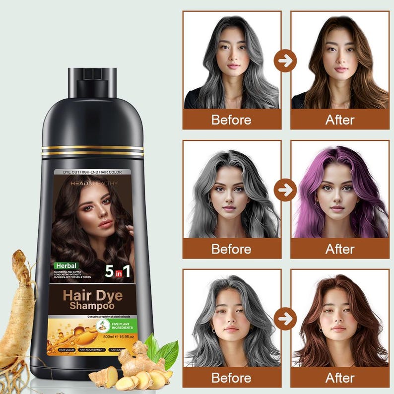 5-in-1 Hair Dye Shampoo
