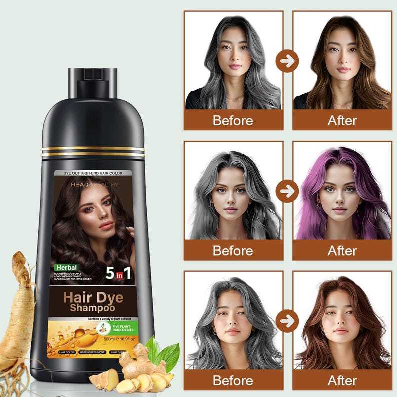 5-in-1 Hair Dye Shampoo