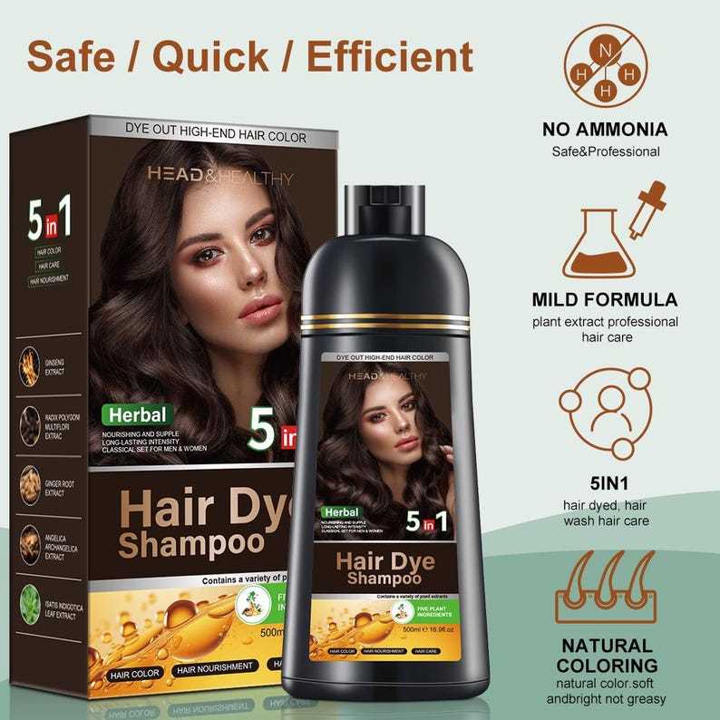 5-in-1 Hair Dye Shampoo