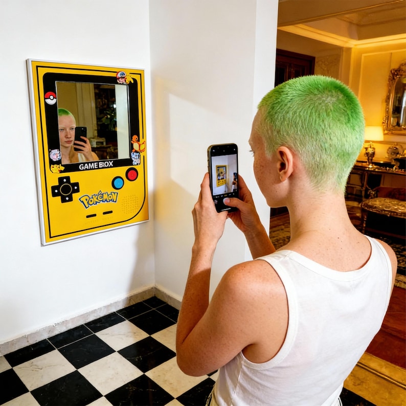 Retro Gamer Handheld Mirror