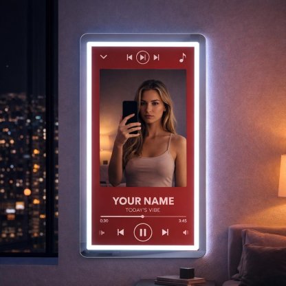 Music Player Style Mirror Neon Sign