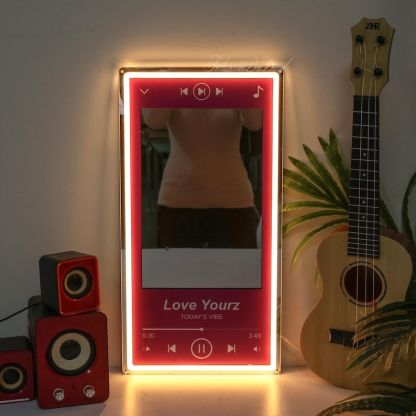 Music Player Style Mirror Neon Sign