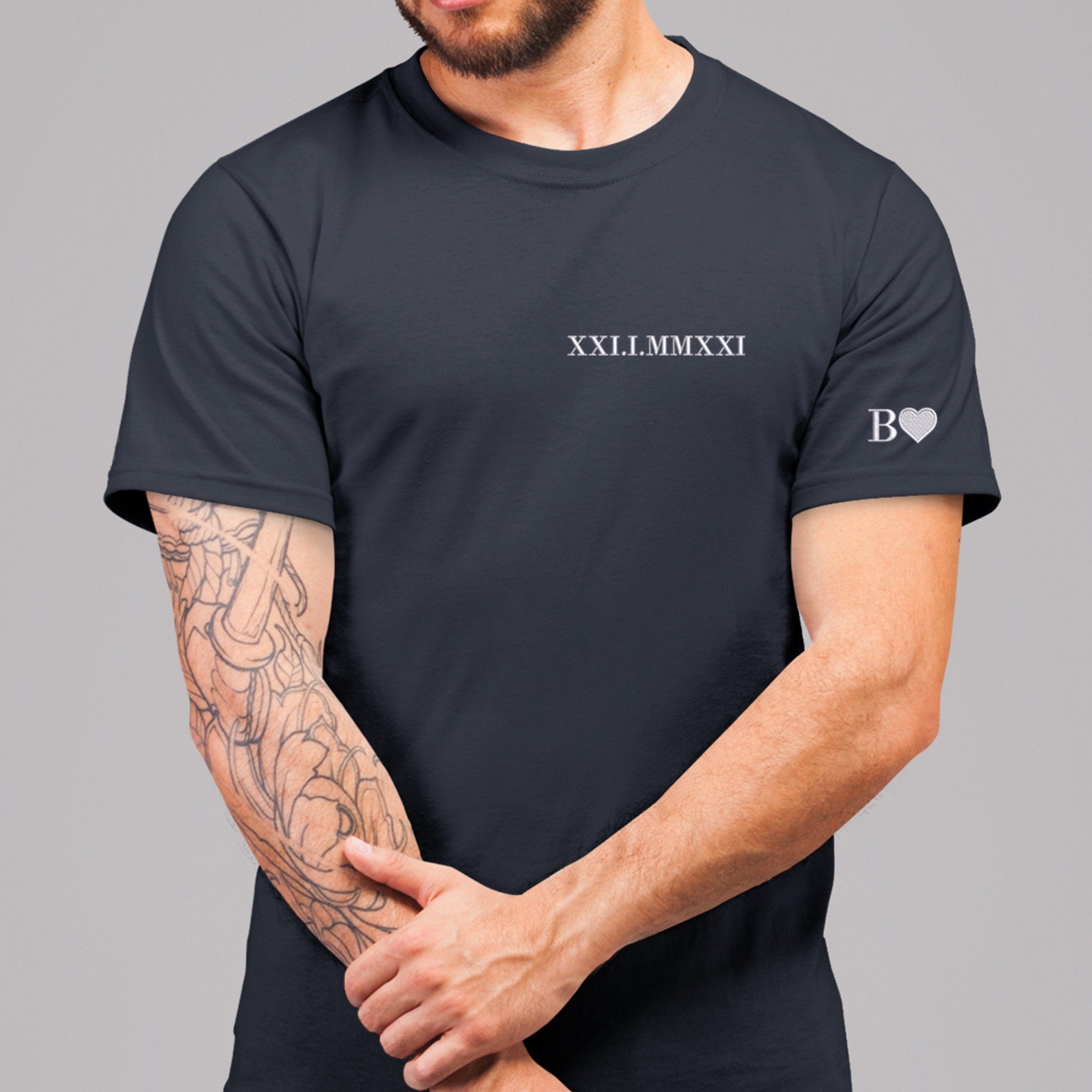 Custom Embroidered Couple Roman Numeral Sweatshirt/Hoodie