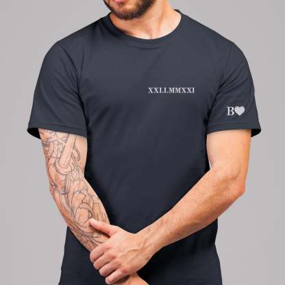 Custom Embroidered Couple Roman Numeral Sweatshirt/Hoodie