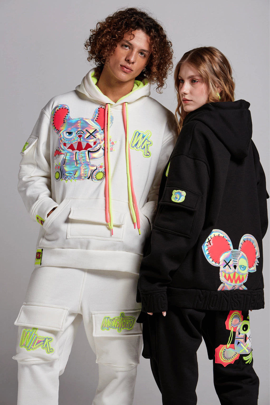 NEON ROYALTY HOODIE WHITE