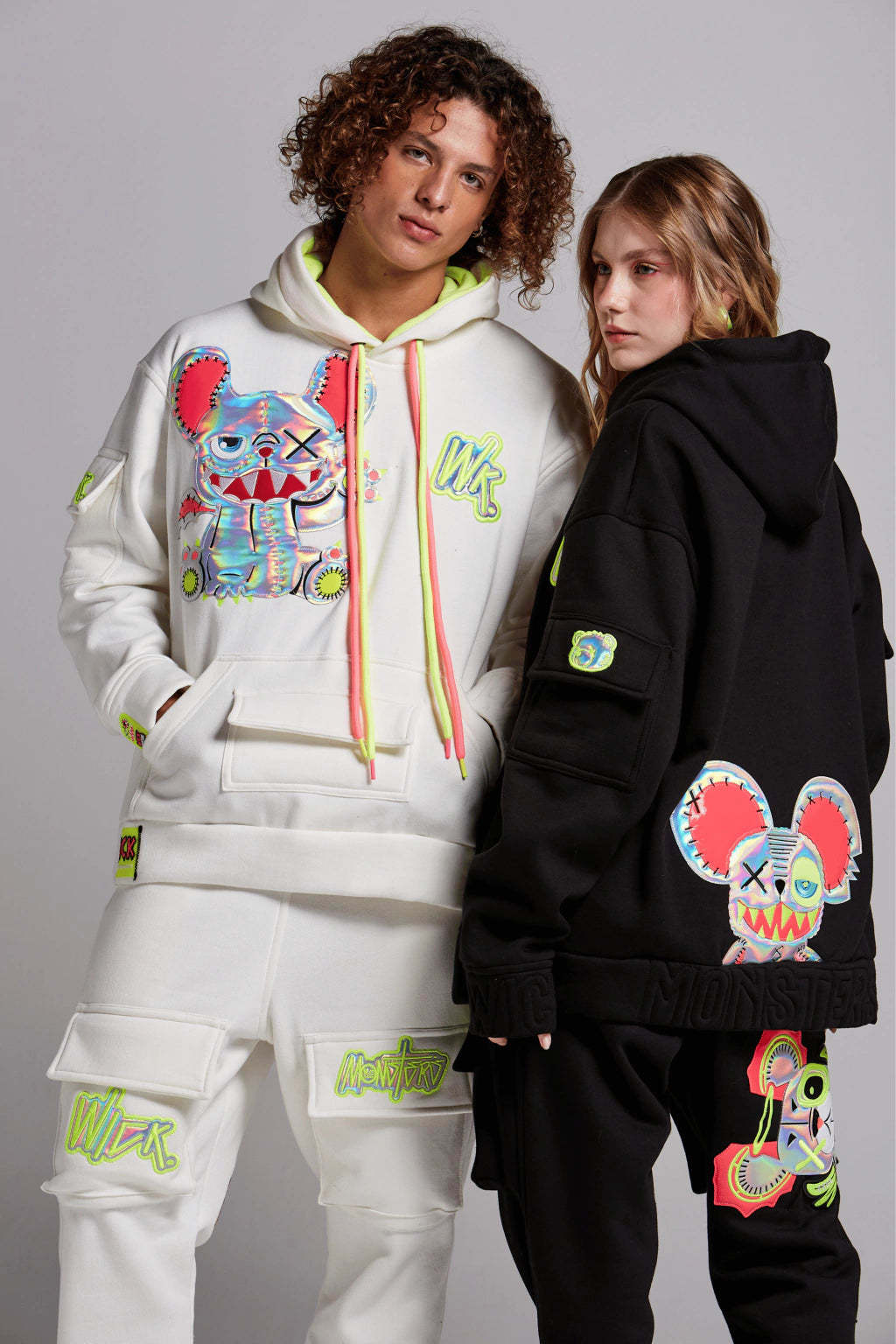 NEON ROYALTY HOODIE WHITE