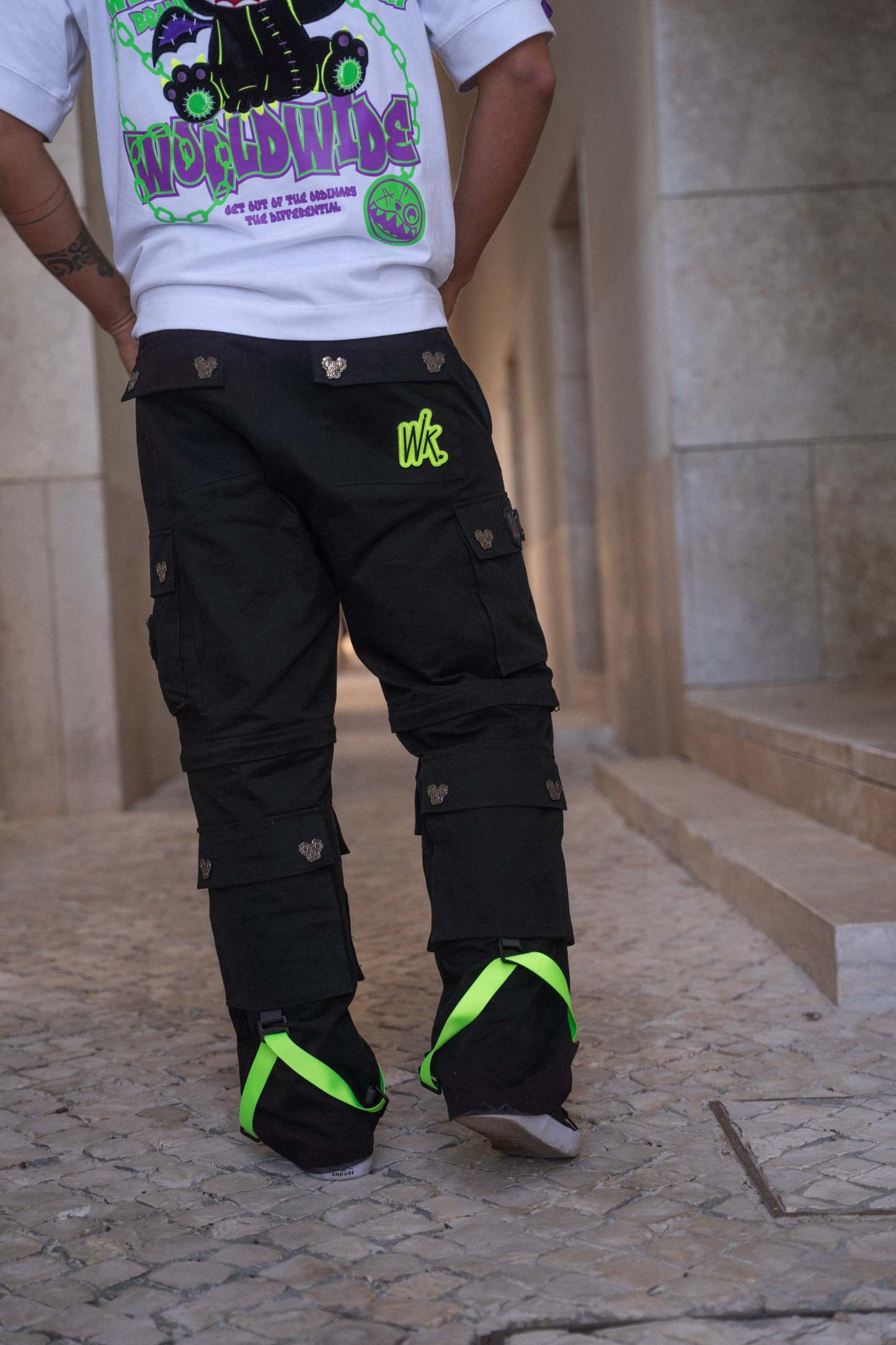 CARGO NR PANTS BLACK & YELLOW