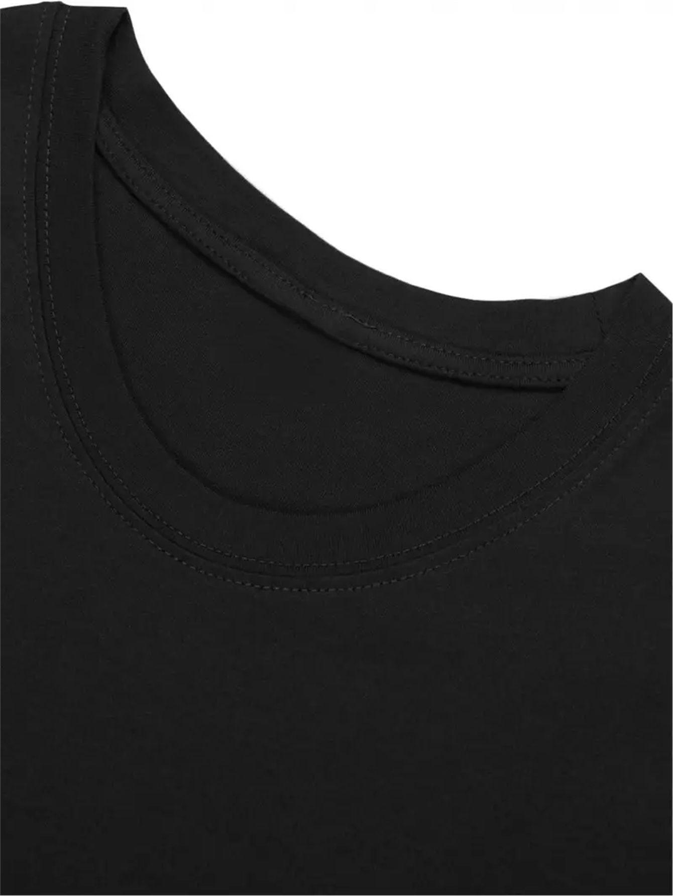 Letter Pattern Printed Fashionable Women'S T-Shirt - Comfortable And Easy Round Neck Suitable for Spring And Summer, Elegant And Casual Top, Pure Top, Elegant Party Must-Have for Summer