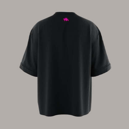 OVERSIZED BLACK BASIC NOTHING BASIC PINK T-SHIRT!