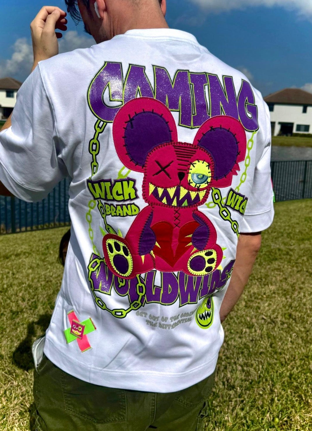 CHAIN WHITE OVERSIZED T-SHIRT!