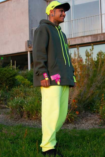 NEON YELLOW SWEATPANTS!